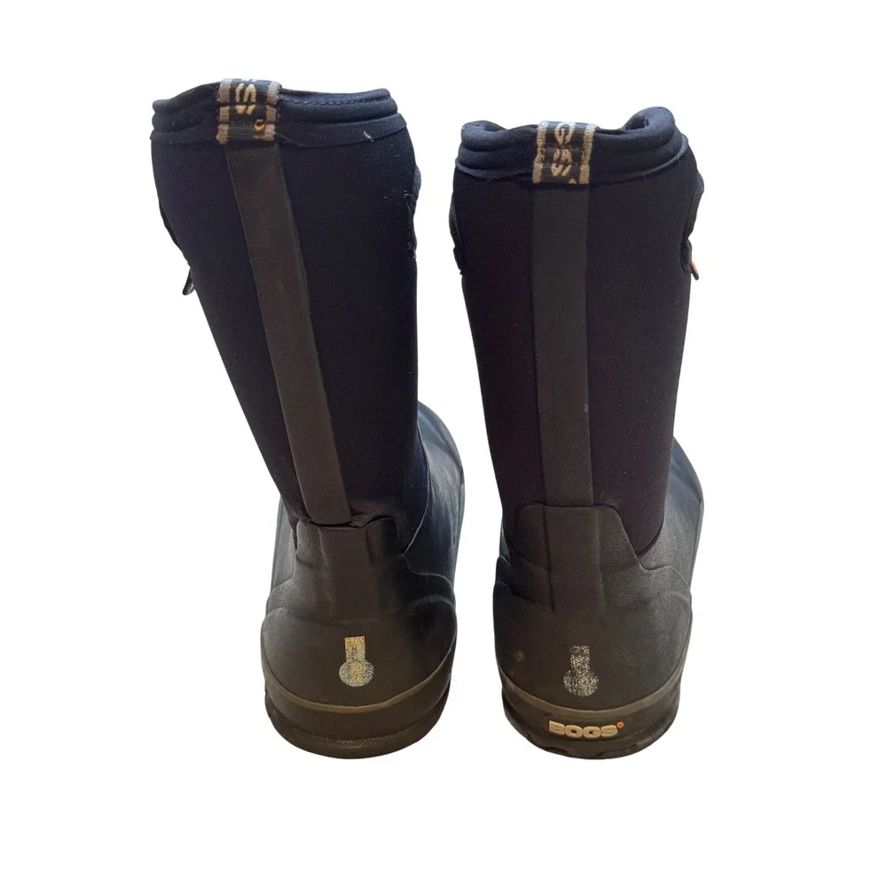 Bogs Classic High Youth Size 5 Black Waterproof Insulated Rain Snow Boots Unisex